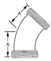 45º Threaded Bevel Seat x Threaded Bevel Seat Elbow