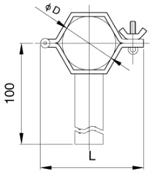 hexagone sanitaire Suspension de tube et support de tube