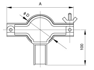 soporte para tubos sanitarios colgador de tubos