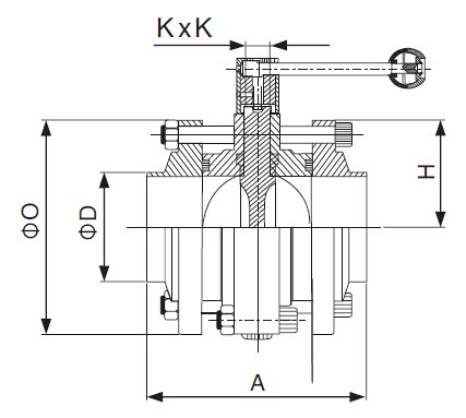 3A Three-piece Butterfly Valve