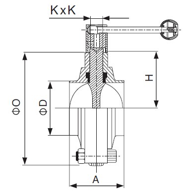 3A Sanitary Welded Butterfly Valve