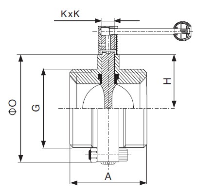 3A Threaded Butterfly Valve