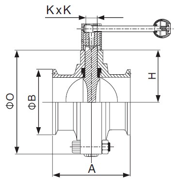 Vanne papillon clampée 3A