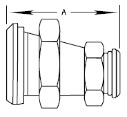 Réducteur concentrique à siège biseauté simple x siège biseauté simple avec écrou hexagonal