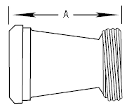 Reductor concéntrico asiento cónico liso x asiento cónico roscado