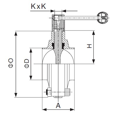 DIN Sanitary Welded Butterfly Valve