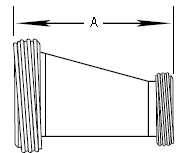 Asiento cónico roscado x asiento cónico roscado Reductor excéntrico