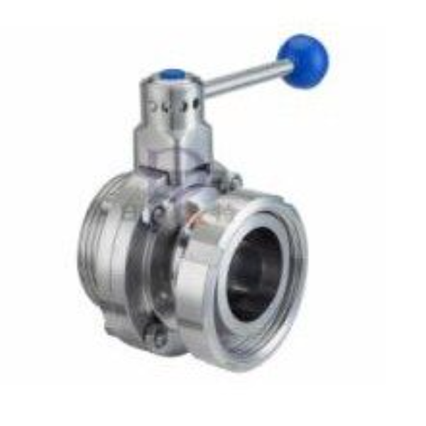 Sanitary Threaded x Nut Butterfly Valve