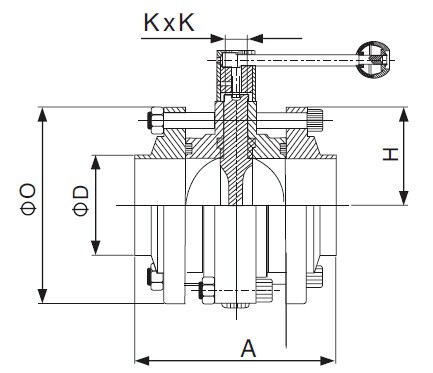 DIN Three-piece Butterfly Valve