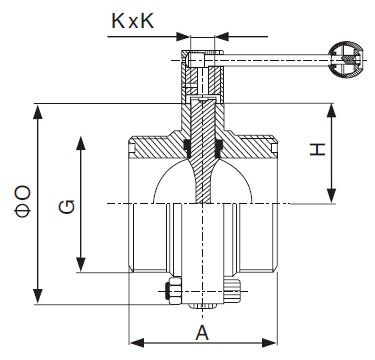 DIN Threaded Butterfly Valve