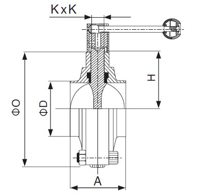 SMS Sanitary Welded Butterfly Valve