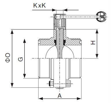 SMS Threaded Butterfly Valve