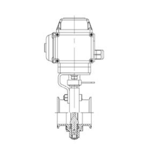 Electric Actuated Sanitary Tri-Clamp Butterfly Valves